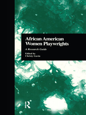 cover image of African American Women Playwrights